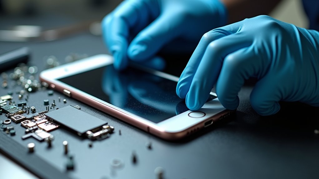 proces naprawy ekranu iPhone'a